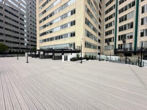 Rooftop synthetic decking at Mosaic Dallas